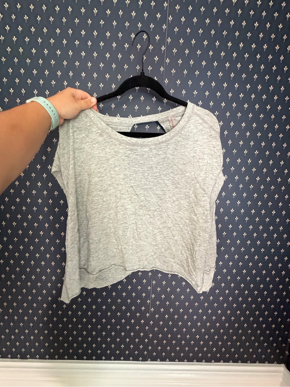 FP Movement by Free People Heather Gray Cropped Tee